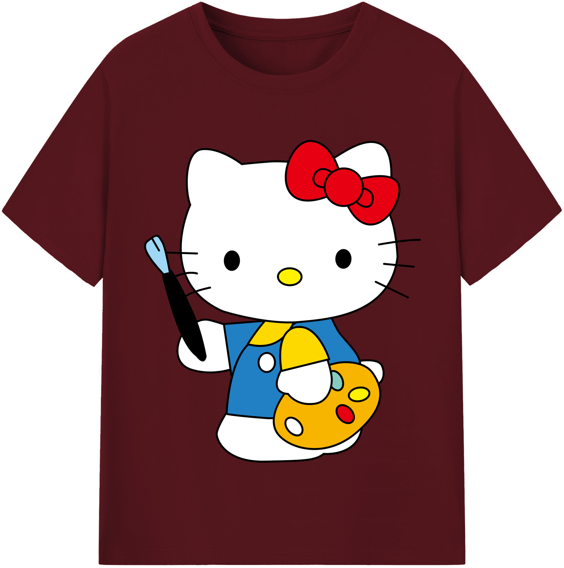 （画像用） Hello Kitty ハローキティ 綿100％半袖Tシャツ（フロントプリント）
